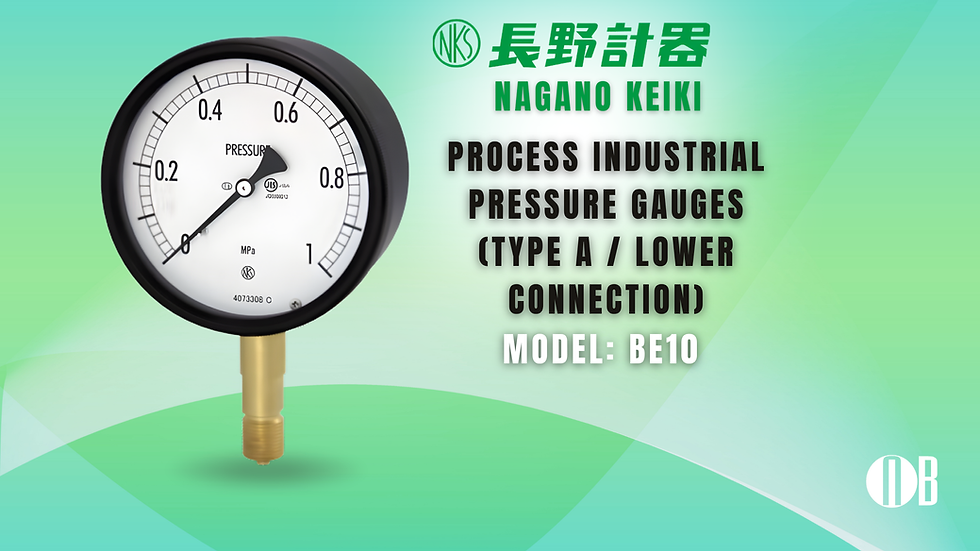 NAGANO KEIKI BE10 industrial pressure gauge with lower connection