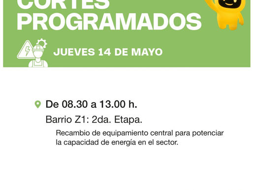 CALF: Corte de luz programado para hoy