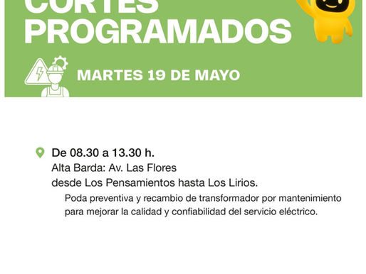 CALF: Corte de luz programado para hoy