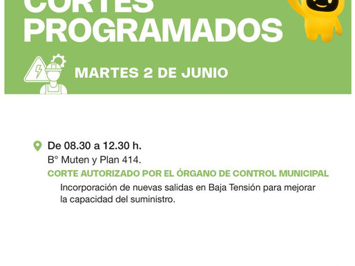 CALF: Corte de luz programado para hoy