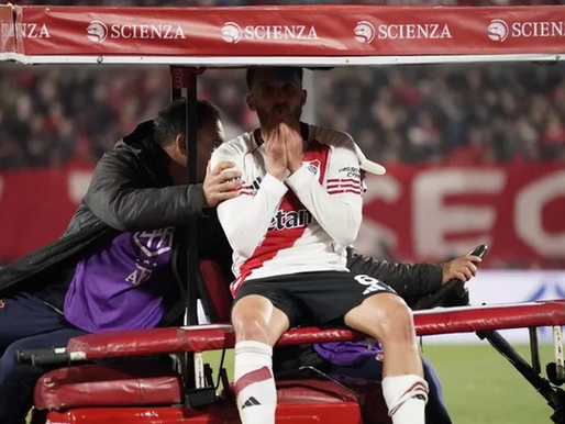 River confirmó que Germán Pezzella se rompió la rodilla.