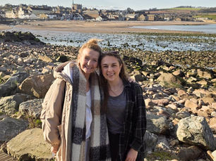 Margaret and Calliese at Pasos Recovery House in Aberdeen after visiting the sober living home.