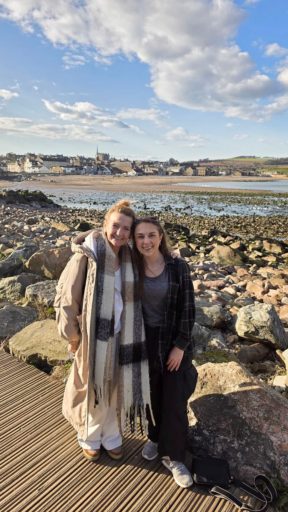 Margaret and Calliese at Pasos Recovery House in Aberdeen after visiting the sober living home.