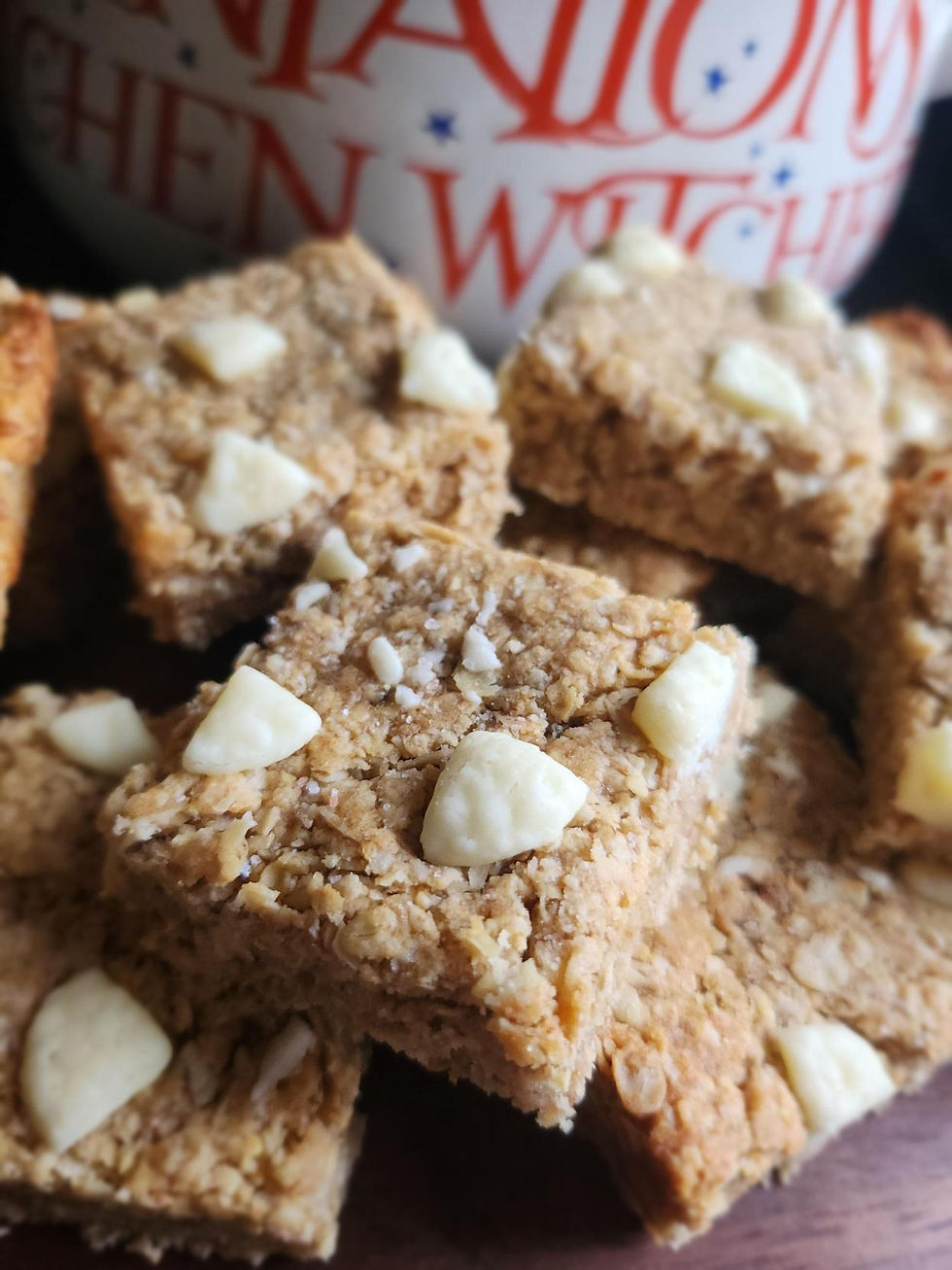 Vegan Peanut Butter Blondie Flapjacks 💗