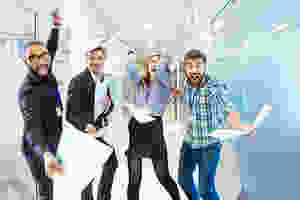 People having fun at work
