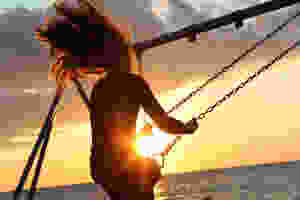 woman on a swing