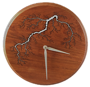 This is a lichtenburg burnt wall clock