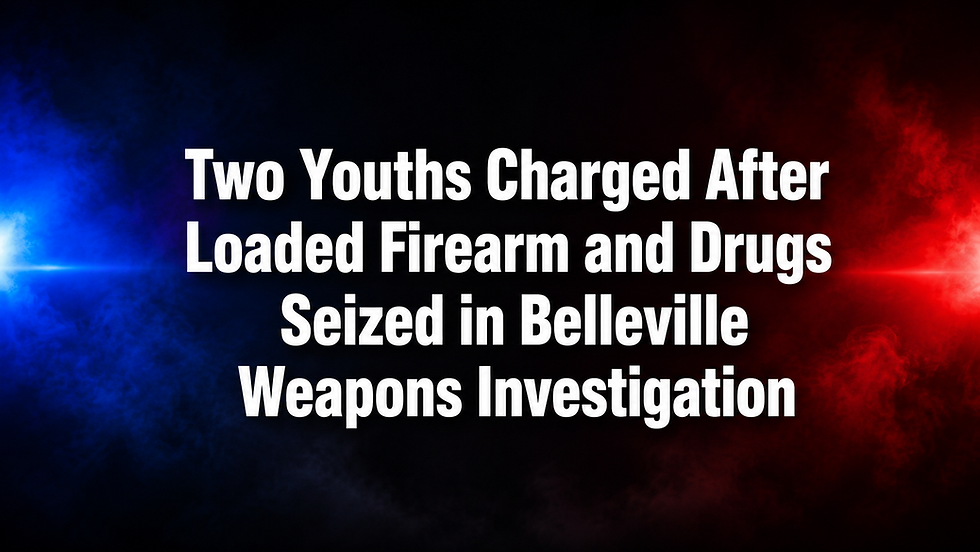 Two Youths Charged After Loaded Firearm and Drugs Seized in Belleville Weapons Investigation