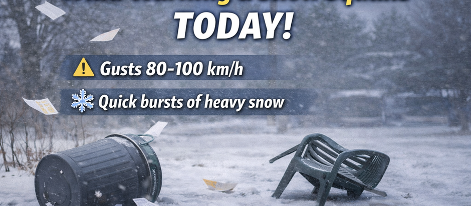 Wind Warning and Snow Squalls Shake Up Today