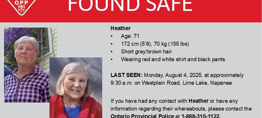 Heather Found Safe After Three Days Missing in Napanee