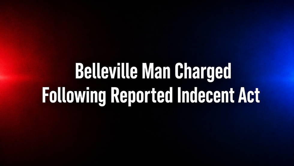 Belleville Man Charged Following Reported Indecent Act