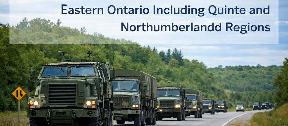 Increased Military Traffic Expected Across Eastern Ontario, Including Quinte and Northumberland Regions