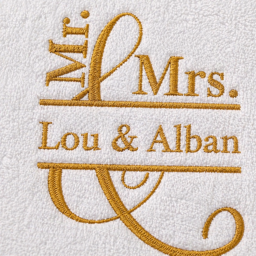 Broderie Personnalisée Mr & Mrs