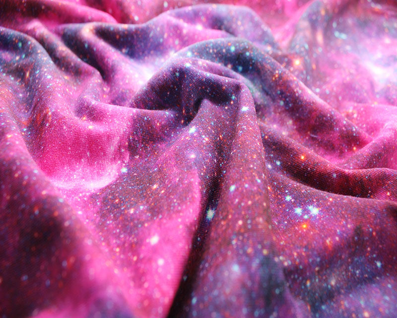 Miniatyrbild: Remaining Piece 1m 26cm Little Johnny-Interstellar Star Dust -Pink Cotton Jersey
