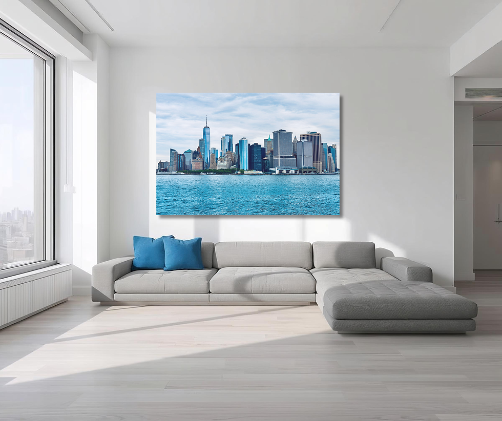 Thumbnail: New York City Skyline from Hudson River - Modern Urban Photography Print