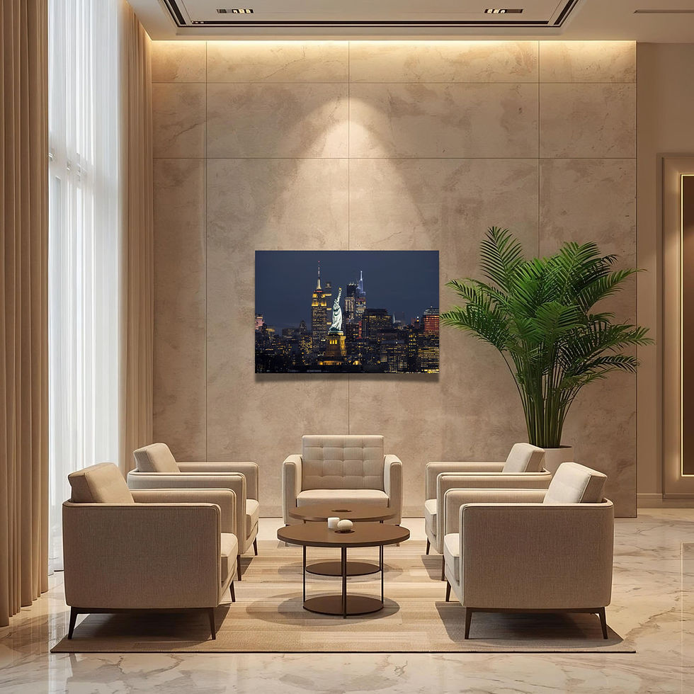Indexkép: Statue of Liberty & Empire State - Iconic Night View