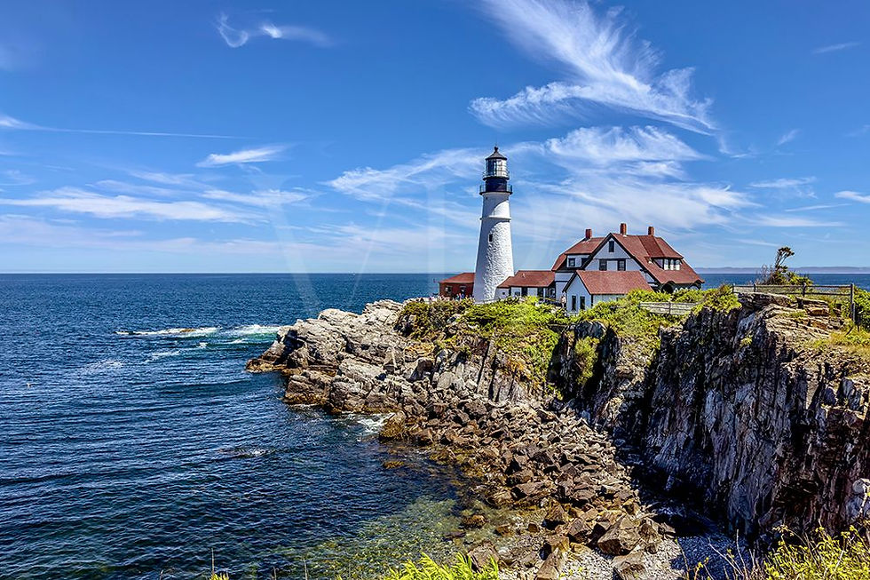 Indexkép: Portland Head Light - Maine Coastal Landscape Art