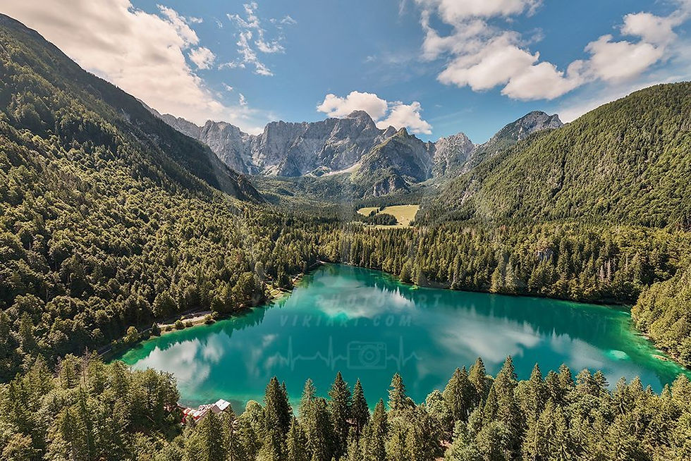 Thumbnail: Alpine Turquoise Lake - Aerial Mountain View Art