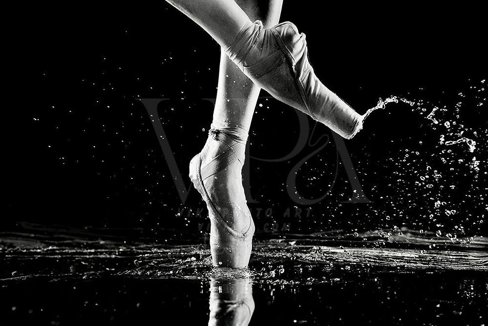 Thumbnail: Ballerina Pointe Shoes & Water Splash - Motion Art Print