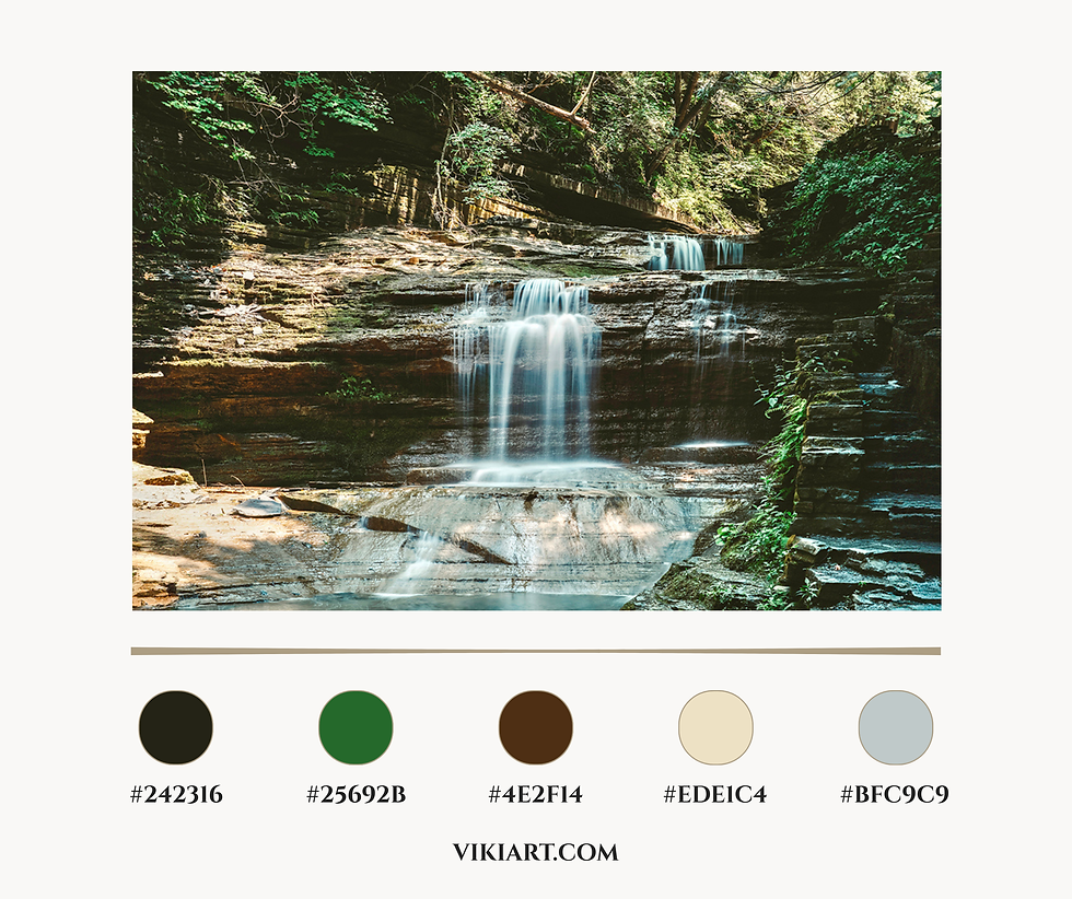 Indexkép: Sunlit Forest Waterfall - Enchanted Nature Art