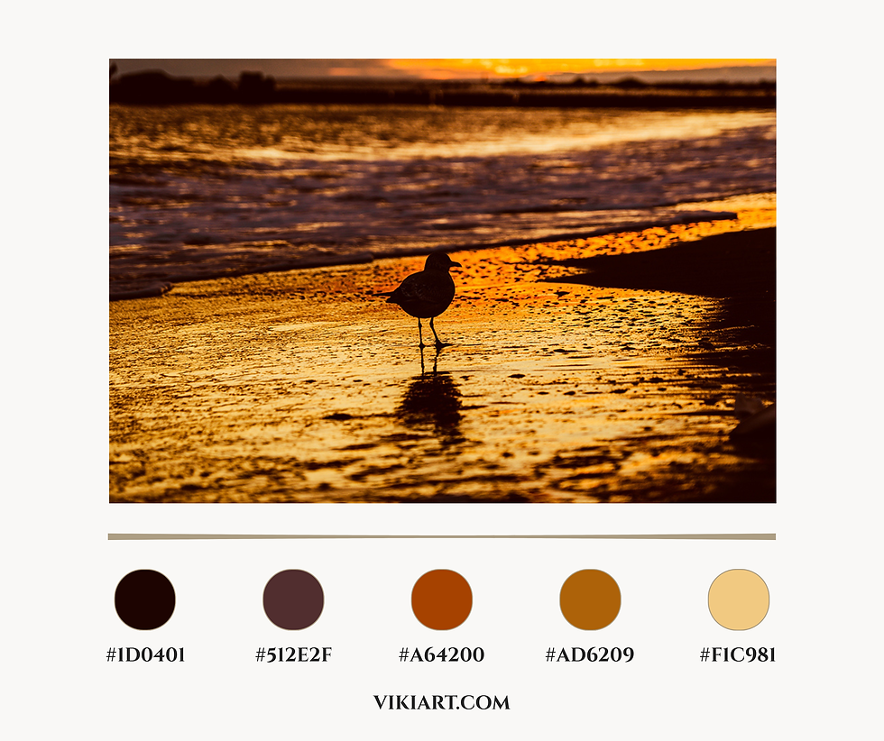 Thumbnail: Golden Reflections - Seagull Silhouette at Sunset Beach Photography Print