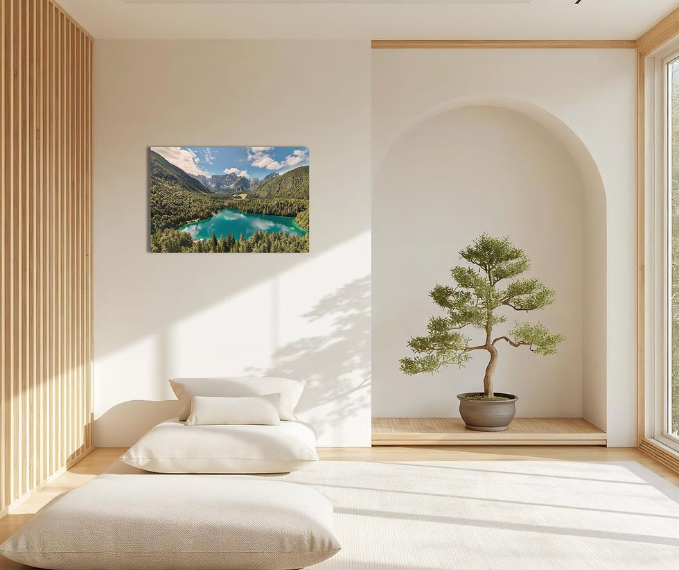 Thumbnail: Alpine Turquoise Lake - Aerial Mountain View Art