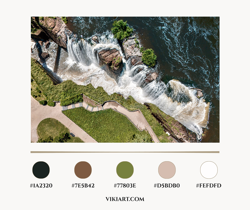 Thumbnail: Aerial Waterfall & Gorge - Top-Down Nature Art