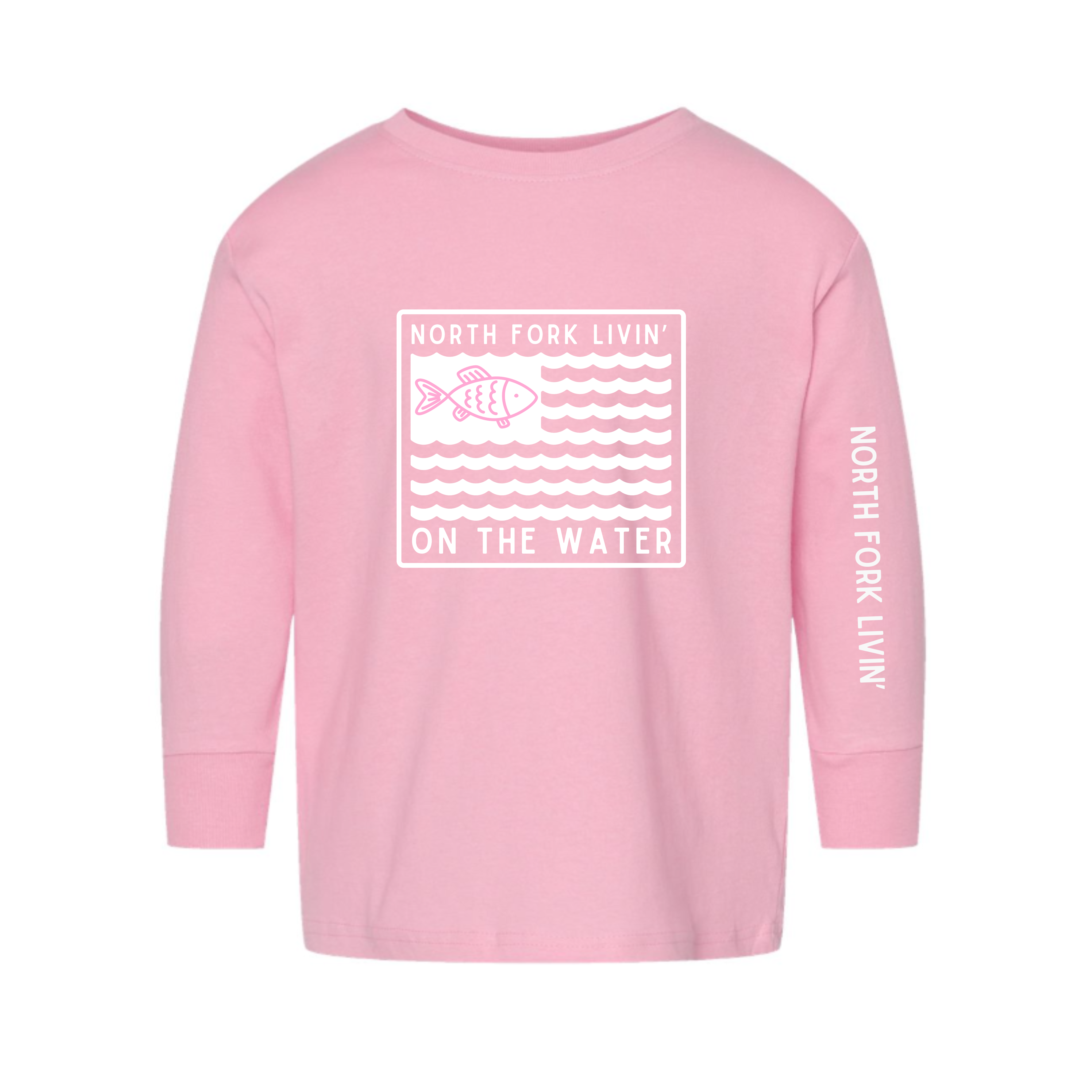 On The Water Fish - Toddler Long Sleeve Tee