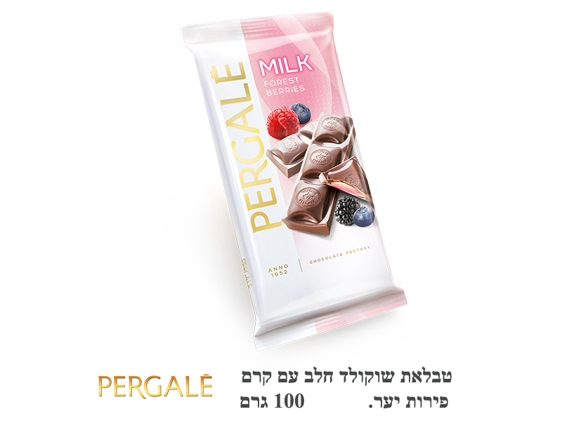 Шоколад pergale молочный c лесными ягодами 100г мяг/уп (4770179125281)