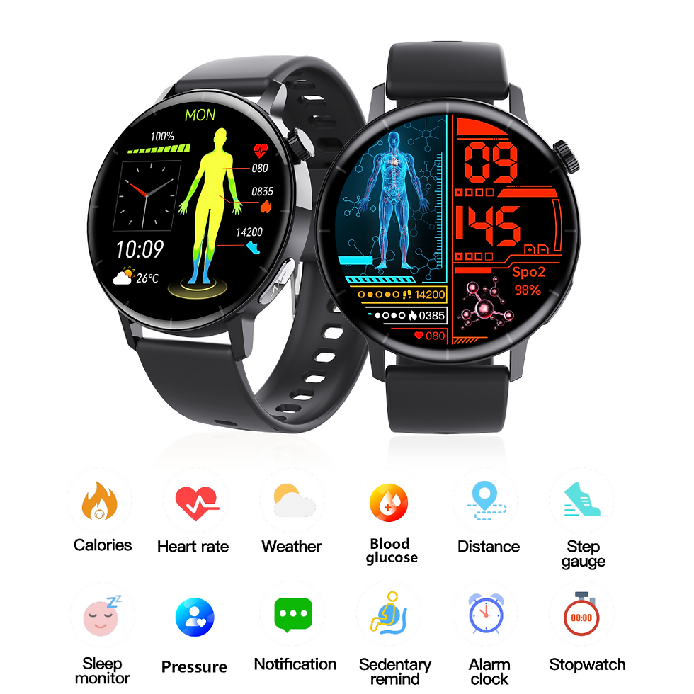 Thumbnail: ECG monitor Smart Watch Non Invasive Blood Glucose Smart Watch with Blood Compon