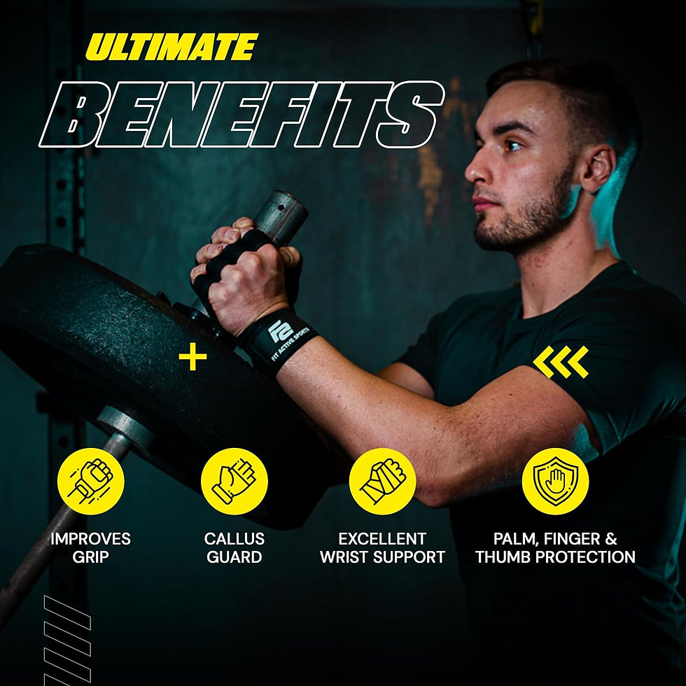 Thumbnail: New Ventilated Weight Lifting Workout Gloves with Built-In Wrist Wraps for Men a