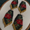 Thumbnail: Poinsettia w/ Ebony Background & Gold filled findings 