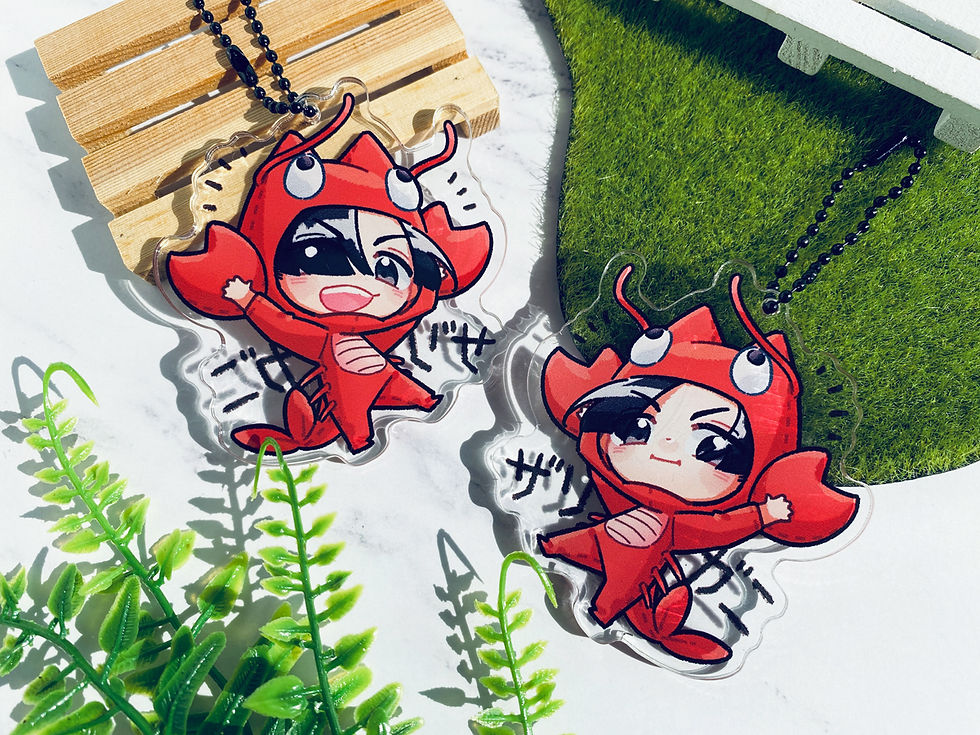 縮圖：咩咩小龍蝦裝吊飾