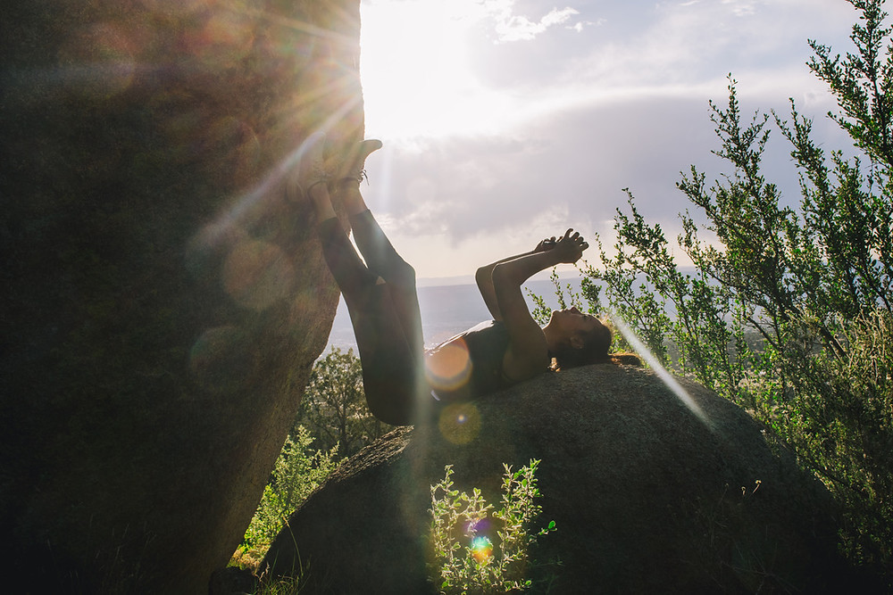 Alexa Romano climbing