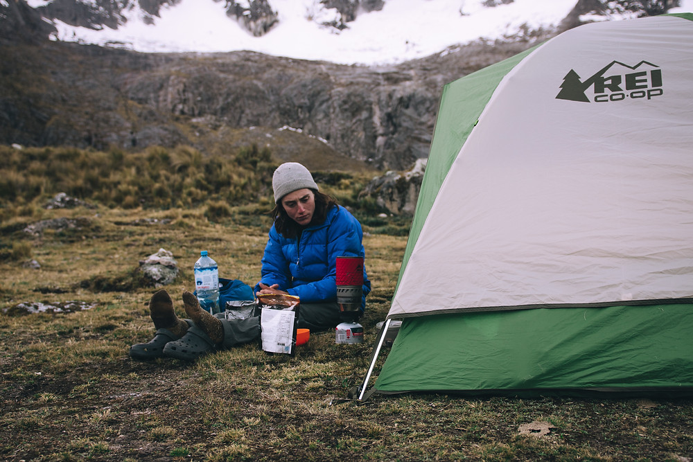 backpacking in mountains