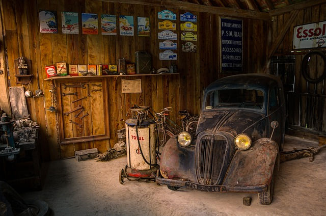 automotive themed man cave