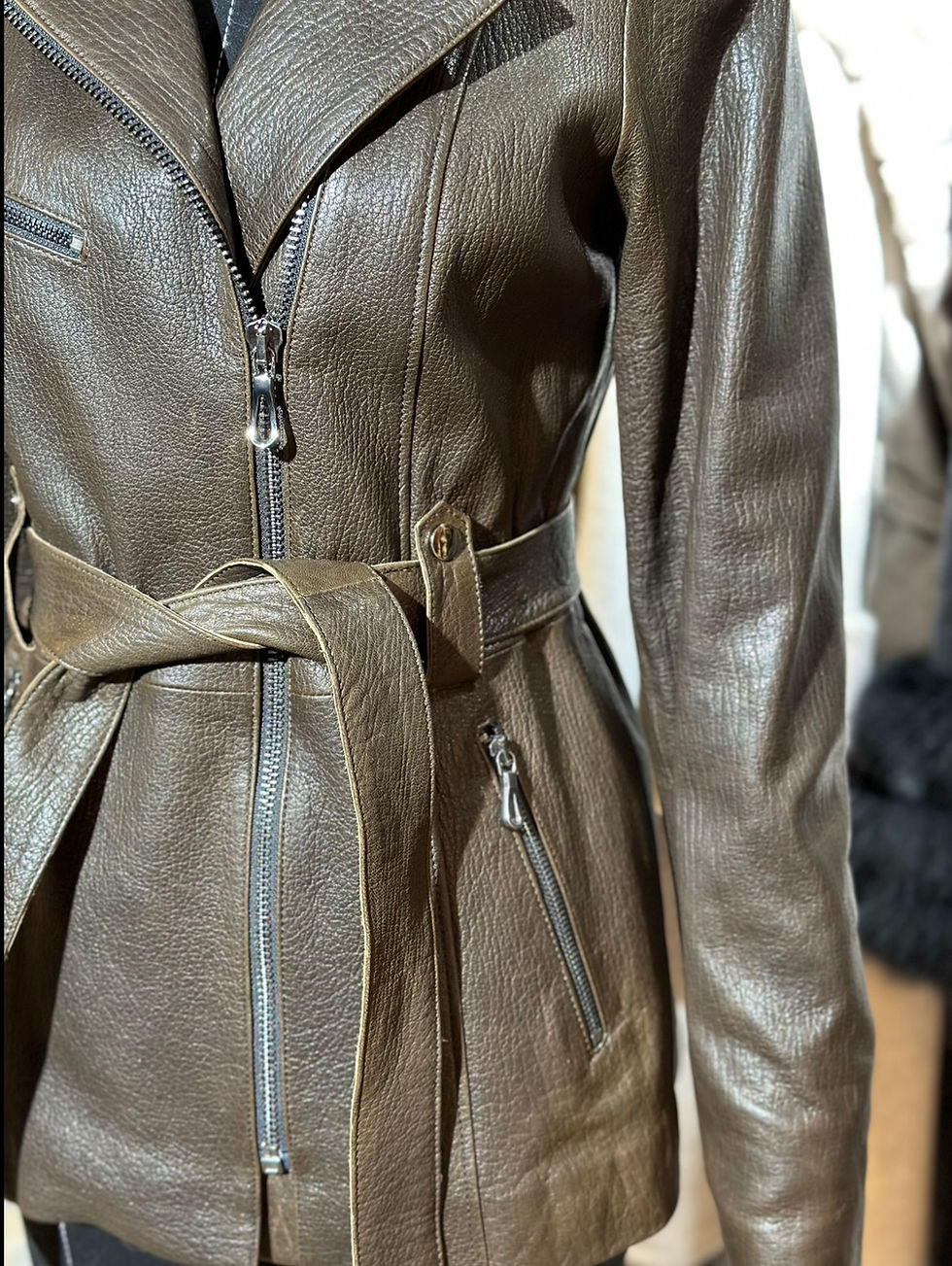 Thumbnail: Genuine Leather Women Jacket, Women's Winter Jackets – Luxury Coat