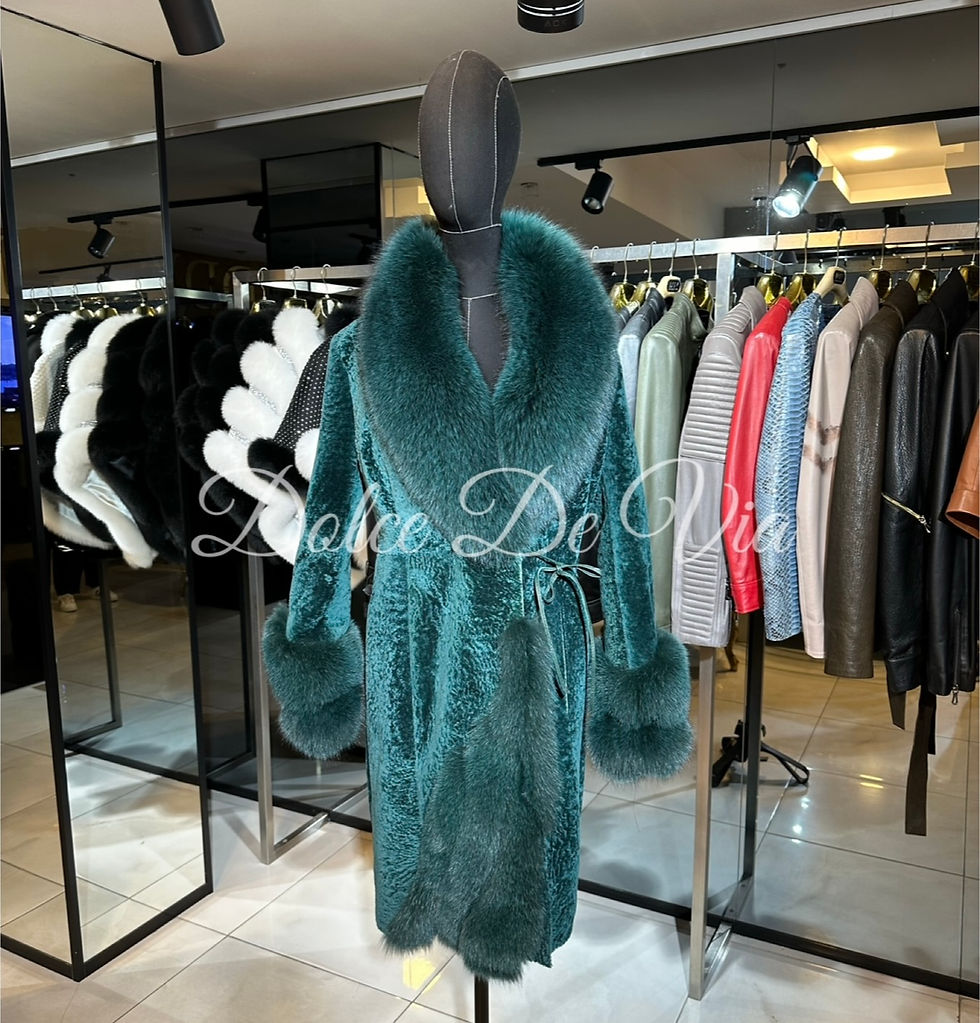 Genuine Shearling Women Coat with Real Fox Fur Collar Women's Winter Jackets