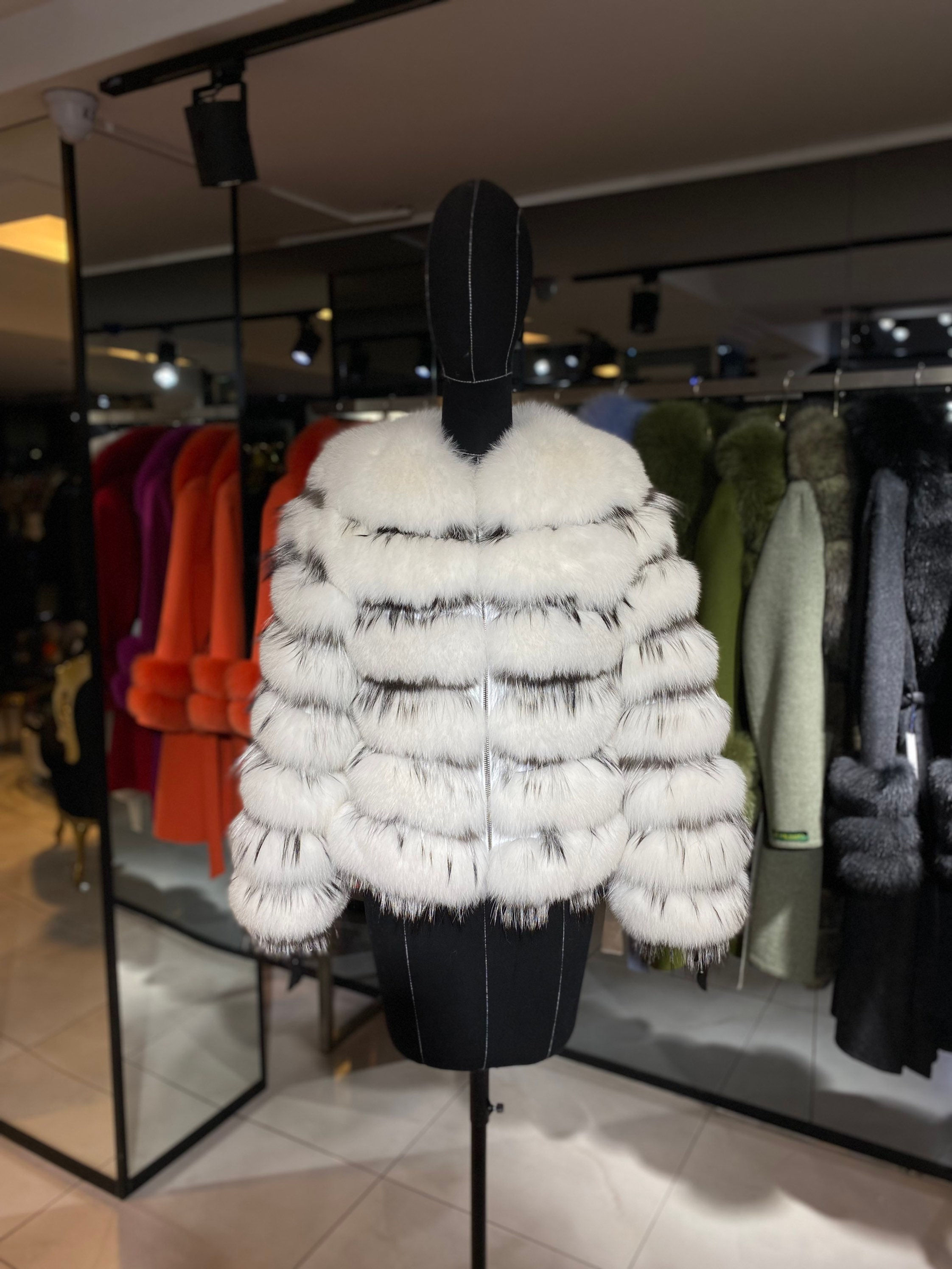 Women Fur Coat with Real Fox Fur Luxury Women Jacket Women’s Winter Coats