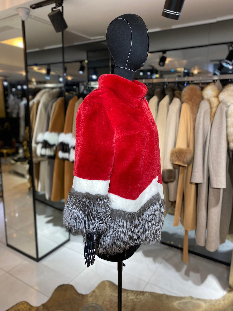 Miniaturbild: Women Fur Coat with Real Fur Luxury Women Jacket Women's Winter Coats