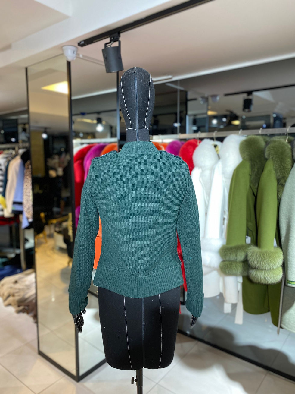 Thumbnail: Knitwear, Fur Combined Women Mink Fur Jacket with Real Mink Fur Women’s Jackets 