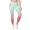 Thumbnail: Crossover Leggings with Pockets - Pink/Mint Fade