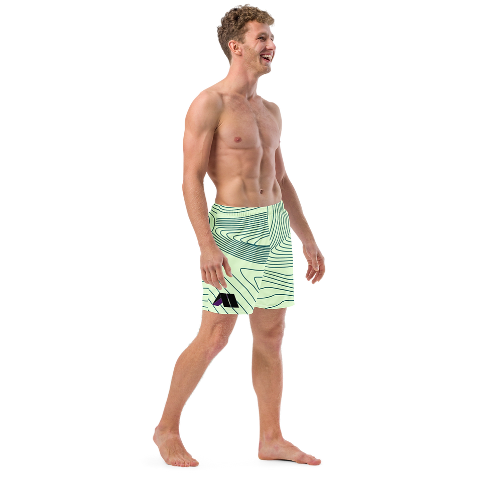 Thumbnail: Men's Lime Green/Green Swim Trunks