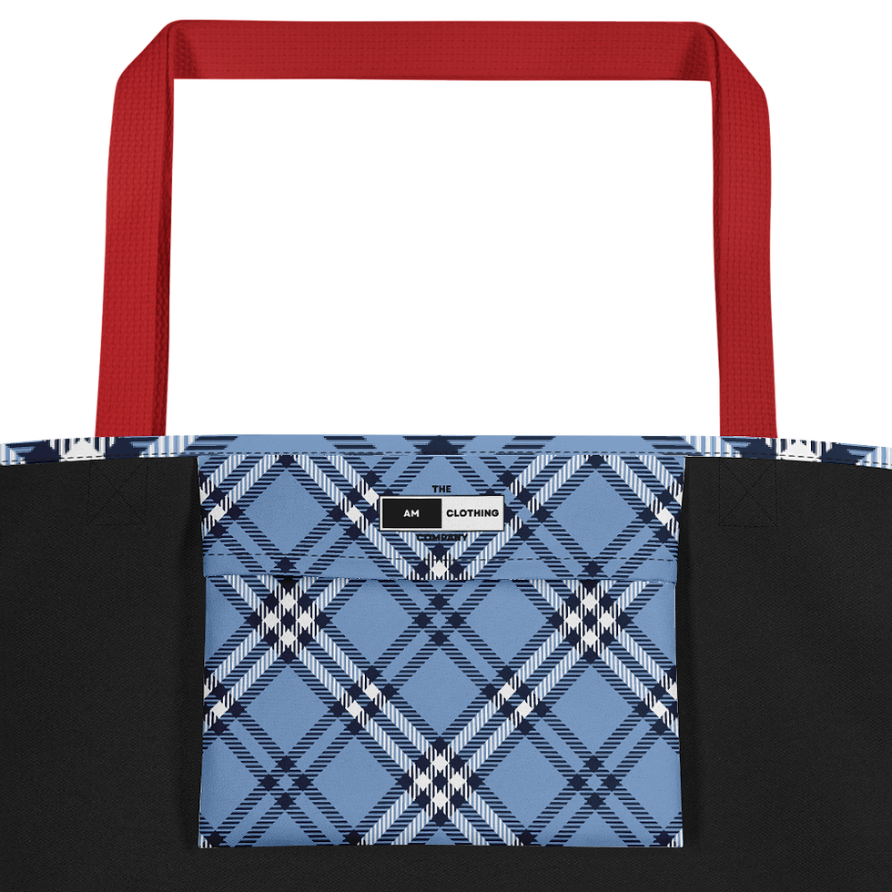 Thumbnail: AM Clothing All-Over Print Large Tote Bag