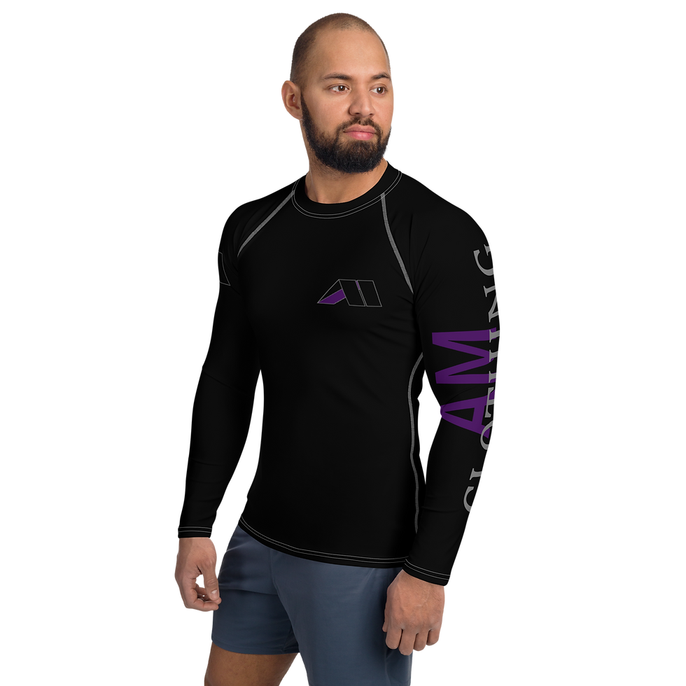 Thumbnail: Black AM Clothing Rash Guard