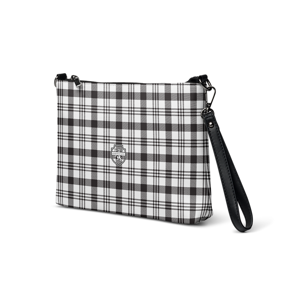 Thumbnail: Harrogate Crossbody bag - Black/White Tweed Print