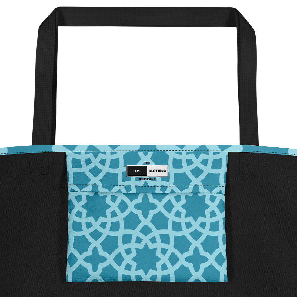 Thumbnail: AM Clothing All-Over Print Large Tote Bag