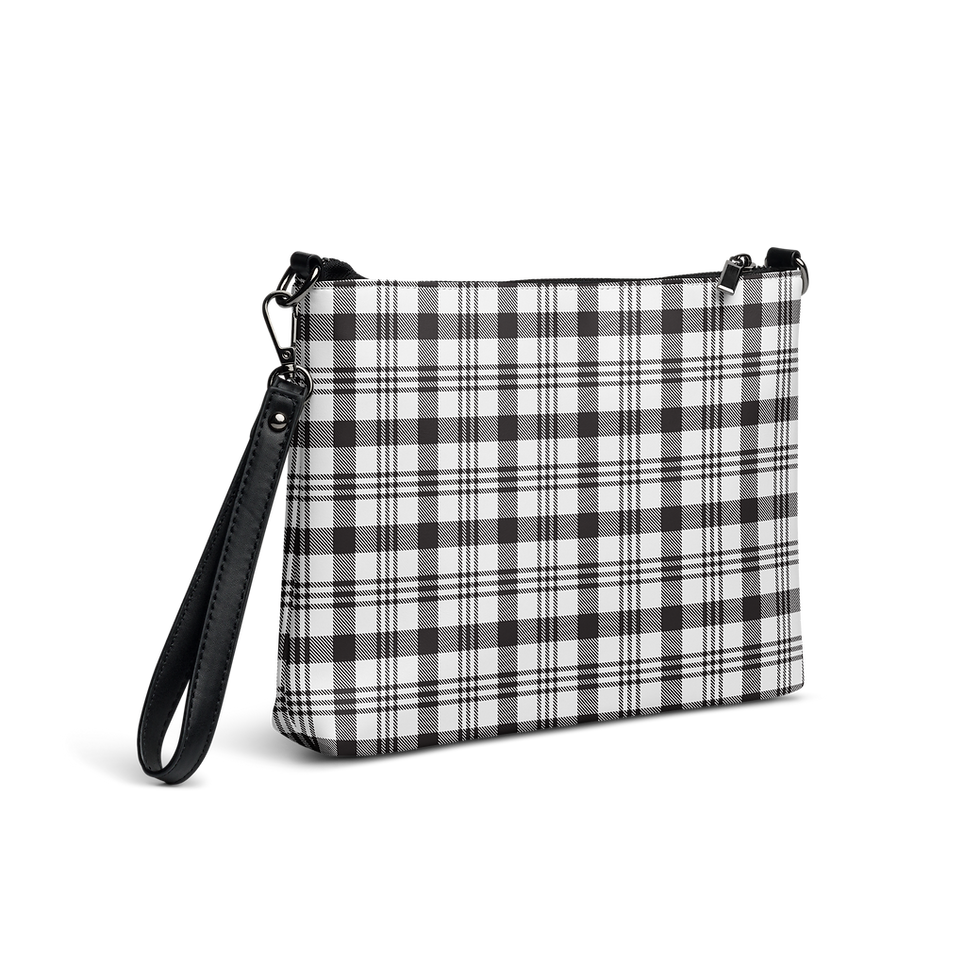 Thumbnail: Harrogate Crossbody bag - Black/White Tweed Print