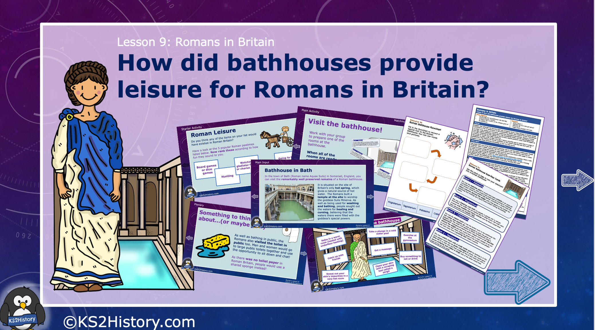 9. How did bathhouses provide leisure for Romans in Britain?