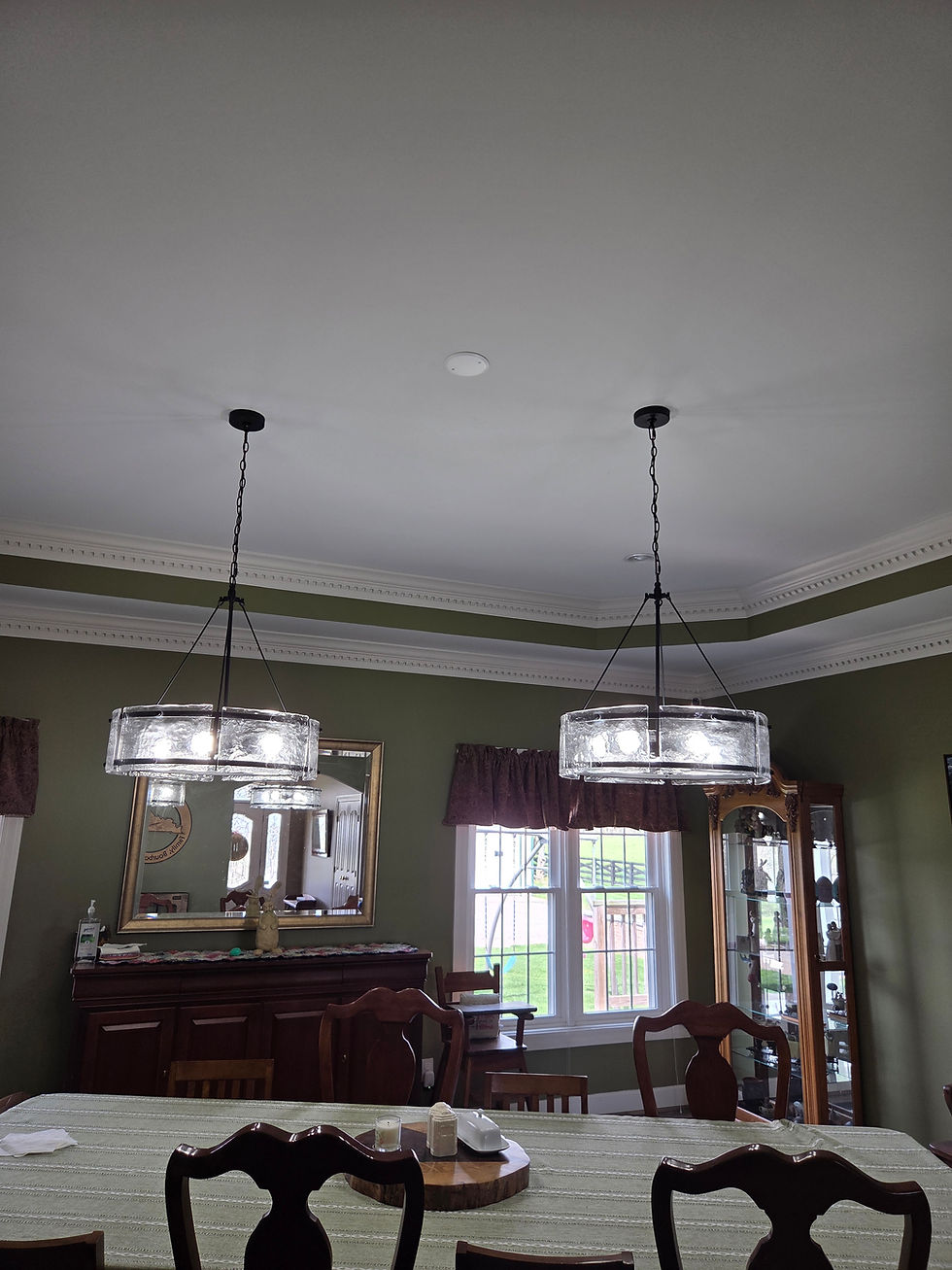 Chandelier and Outdoor Fan Update